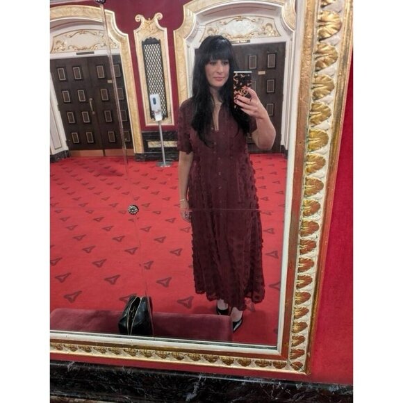 NWT Size 3X - Porridge Short-Sleeve Sheer 3-D Floral Shirtdress (NWT US$ 178) - Picture 4 of 16